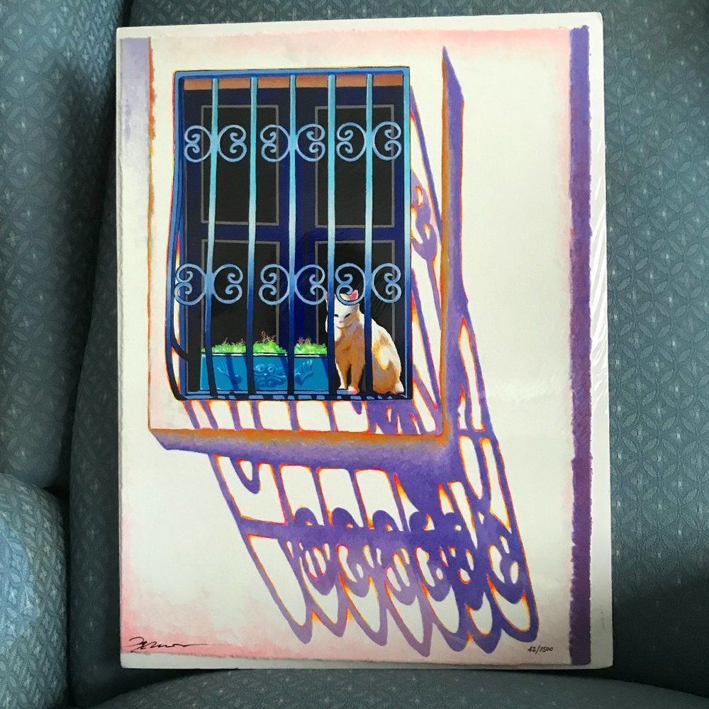 "Sunning" by Igor Medvedev Serigraph Appraised at $615 - Picture 3 of 8